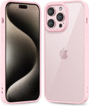 iPhone 16 Pro Transparent Hybrid Hard Shell Plastic & Soft Silicone Rubber Bumper