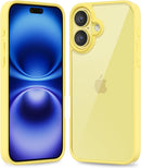 iPhone 16 Pro Transparent Hybrid Hard Shell Plastic & Soft Silicone Rubber Bumper