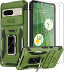 Google Pixel 9 Case Pro Case Protector Belt Clip Holster Body Cover with Kickstand Black