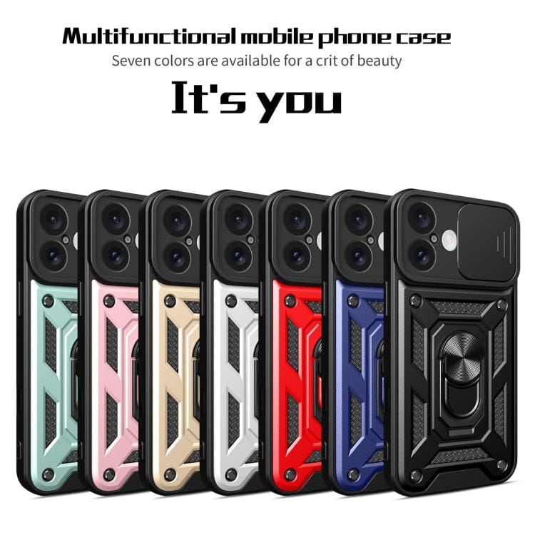Sliding Camera Cover Design TPU+PC Phone Case, For iPhone...