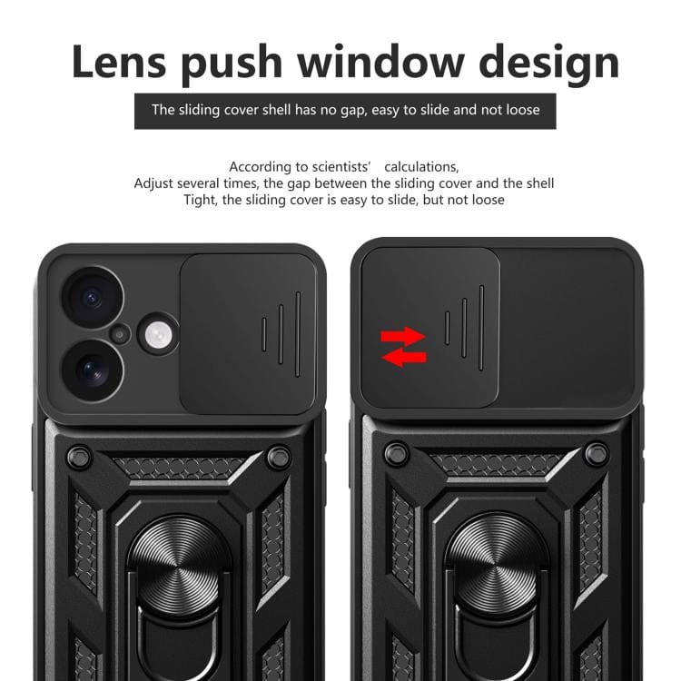 Sliding Camera Cover Design TPU+PC Phone Case, For iPhone 17