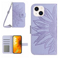 Skin Feel Sun Flower Embossed Flip Leather Phone Case wit...