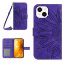 Skin Feel Sun Flower Embossed Flip Leather Phone Case wit...