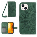 Skin Feel Sun Flower Embossed Flip Leather Phone Case wit...