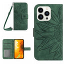 Skin Feel Sun Flower Embossed Flip Leather Phone Case wit...