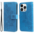 Seven-petal Flowers Embossing Leather Phone Case���������...