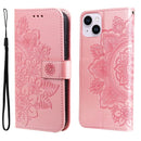 Seven-petal Flowers Embossing Leather Phone Case���������...