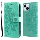 Seven-petal Flowers Embossing Leather Phone Case���������...