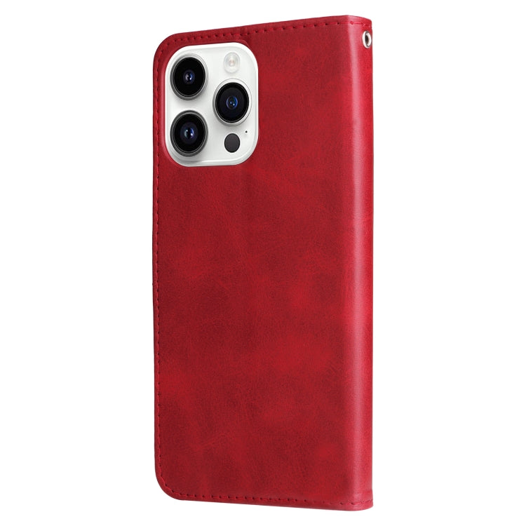 iPhone 15 Fashion Calf Texture Zipper Leather Phone Case
