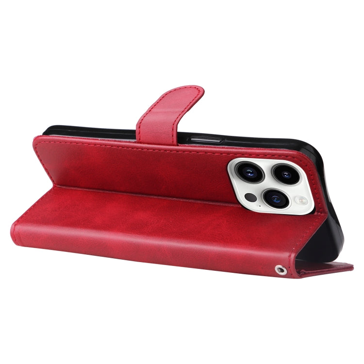 iPhone 15 Fashion Calf Texture Zipper Leather Phone Case