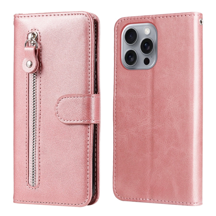 Fashion Calf Texture Zipper Leather Phone Case