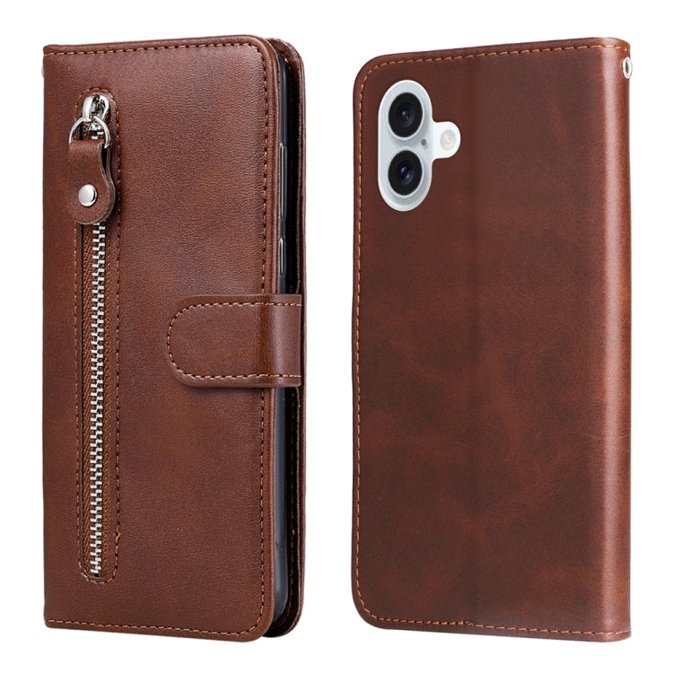 Fashion Calf Texture Zipper Leather Phone Case
