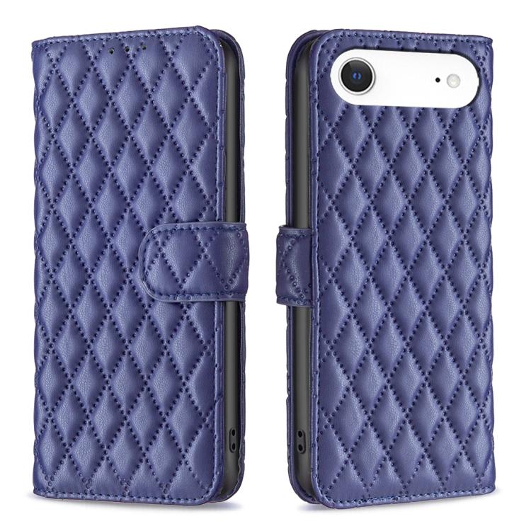 iPhone 16 - 17 Diamond Lattice Wallet Flip Leather Case
