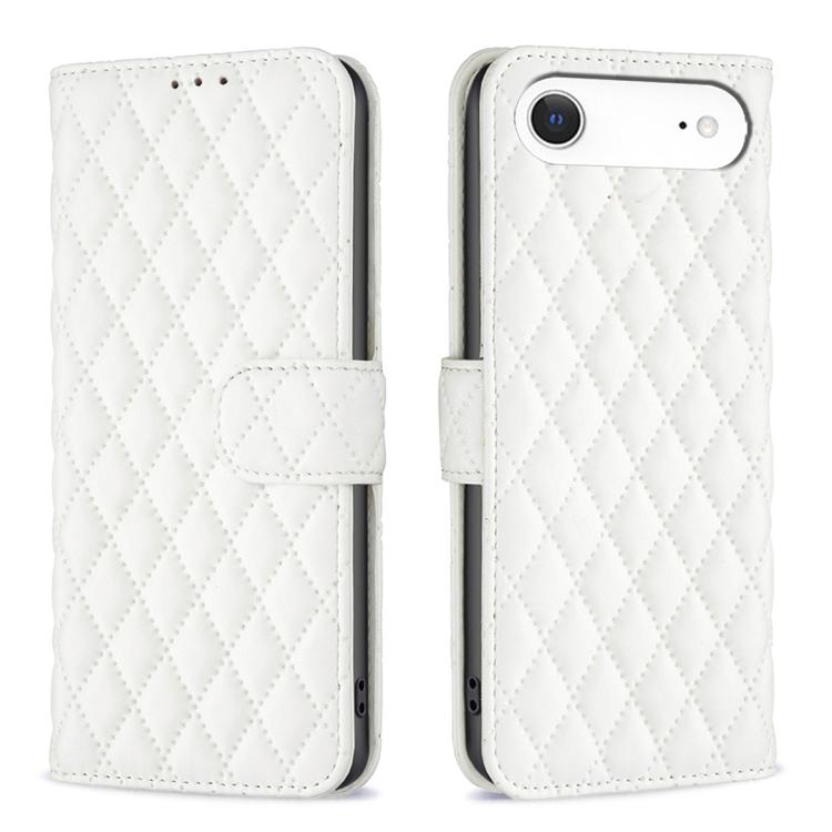 iPhone 16 - 17 Diamond Lattice Wallet Flip Leather Case