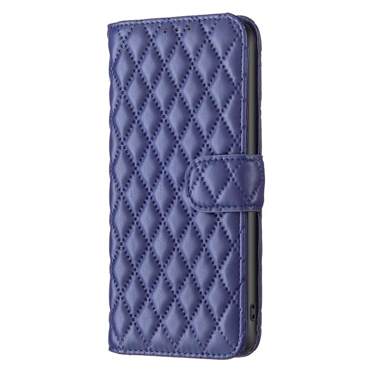 iPhone 16 - 17 Diamond Lattice Wallet Flip Leather Case