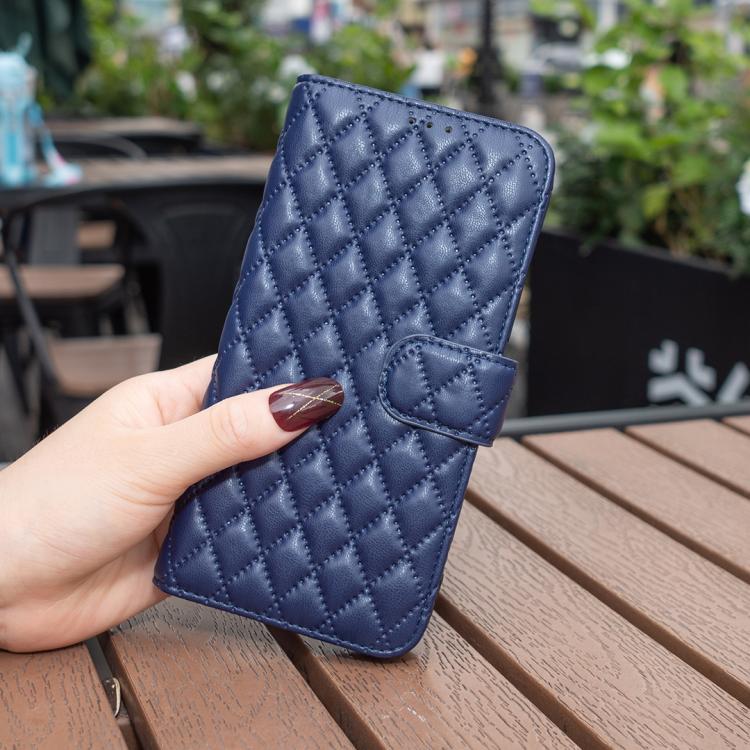 iPhone 16 - 17 Diamond Lattice Wallet Flip Leather Case