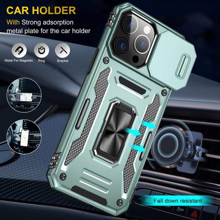 Armor PC + TPU Camera Shield Phone Case, For iPhone 16 Pro