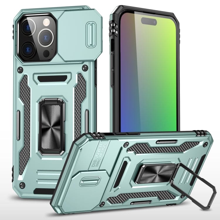Armor PC + TPU Camera Shield Phone Case, For iPhone 16 Pro