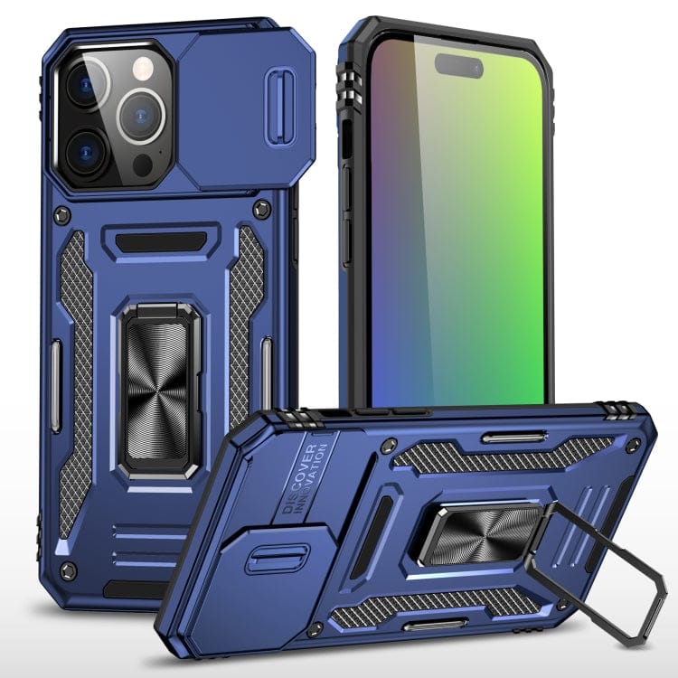 Armor PC + TPU Camera Shield Phone Case, For iPhone 16 Pro