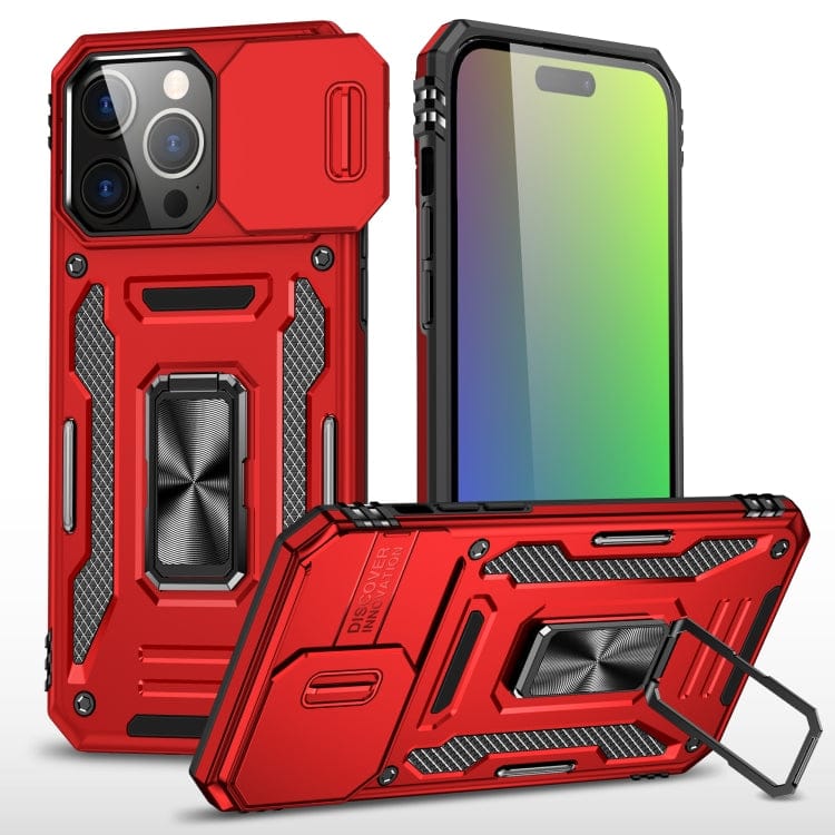 Armor PC + TPU Camera Shield Phone Case, For iPhone 16 Pro