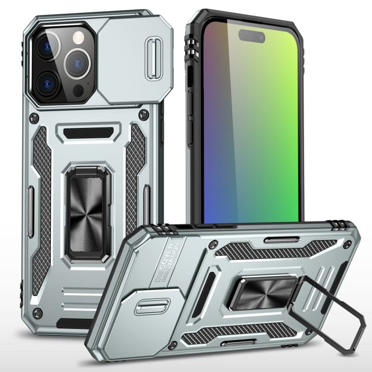 Armor PC + TPU Camera Shield Phone Case, For iPhone 16 Pro