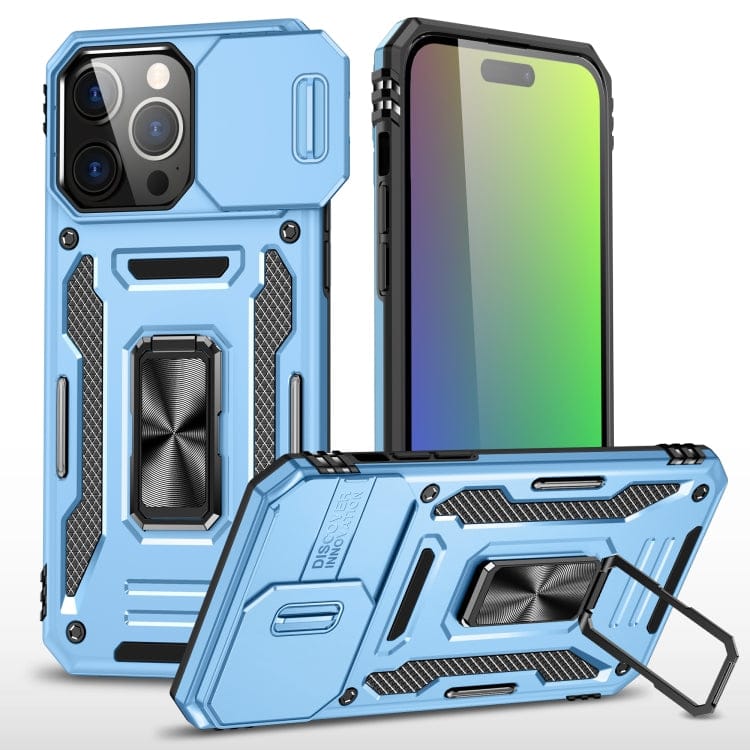 Armor PC + TPU Camera Shield Phone Case, For iPhone 16 Pro