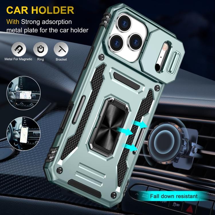 Armor PC + TPU Camera Shield Phone Case, For iPhone 17 Pro