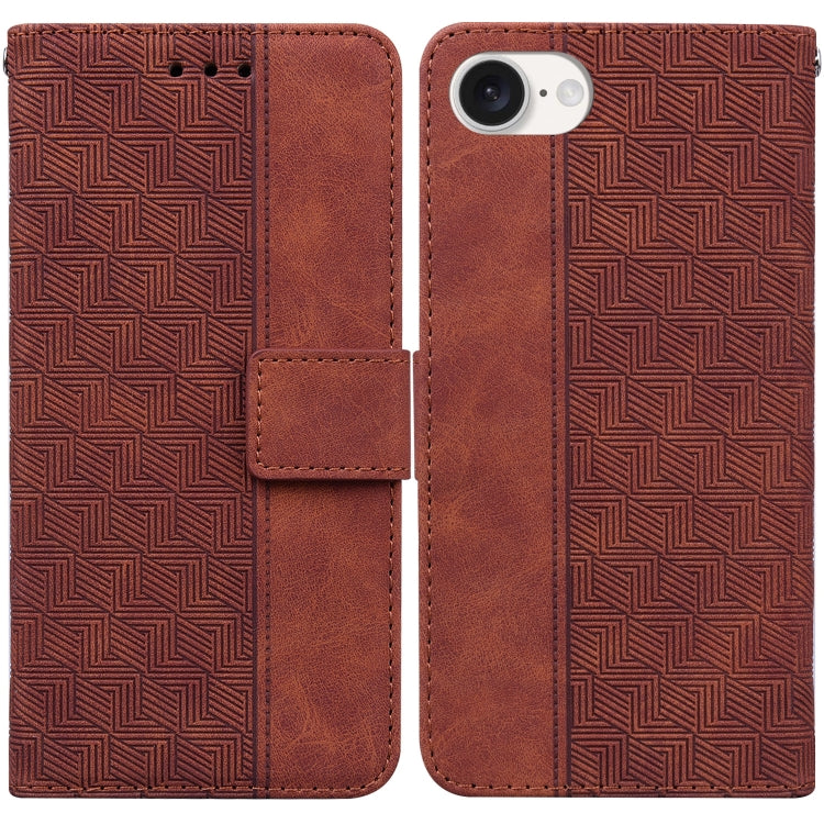 Geometric Embossed Leather Phone Case