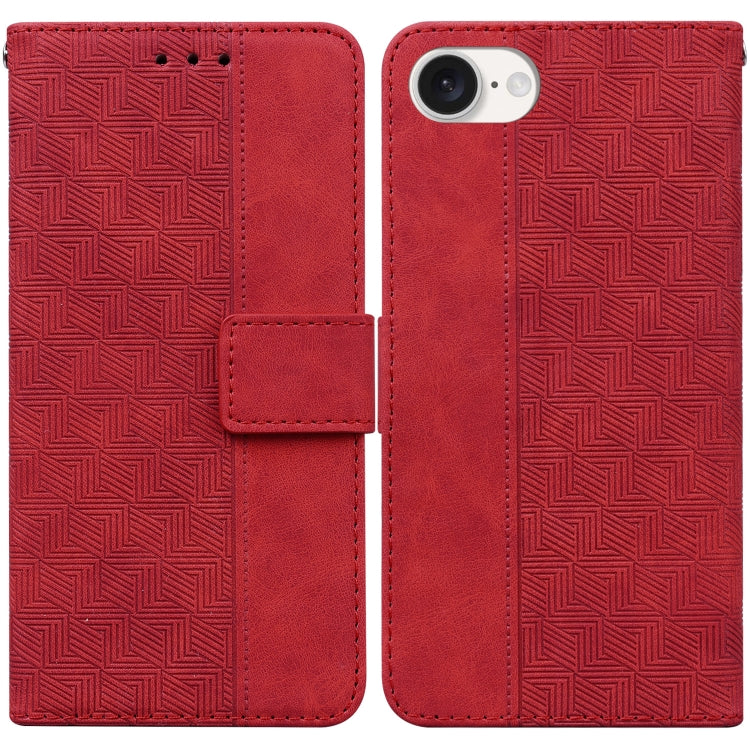Geometric Embossed Leather Phone Case