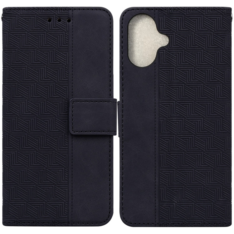 Geometric Embossed Leather Phone Case
