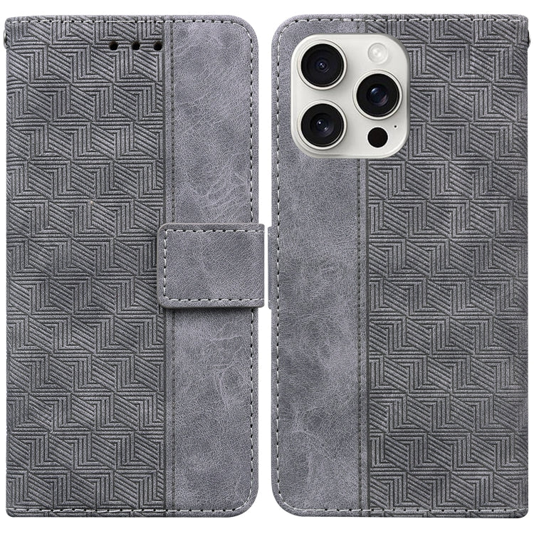 Geometric Embossed Leather Phone Case