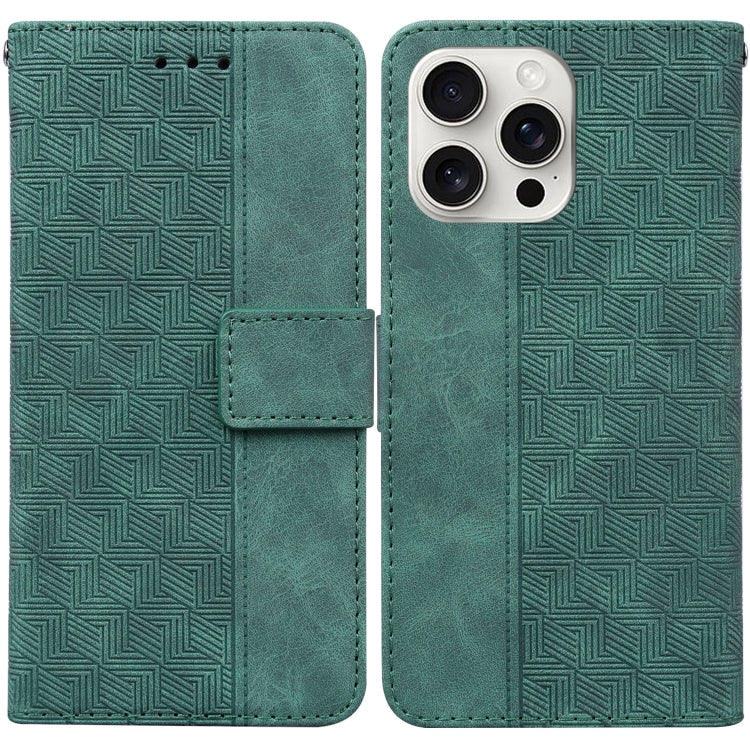 Geometric Embossed Leather Phone Case