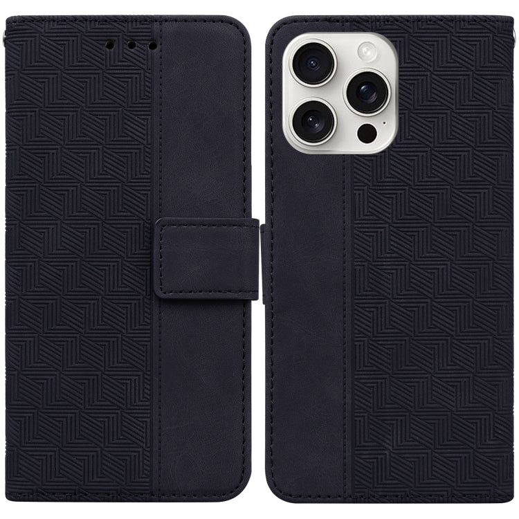Geometric Embossed Leather Phone Case