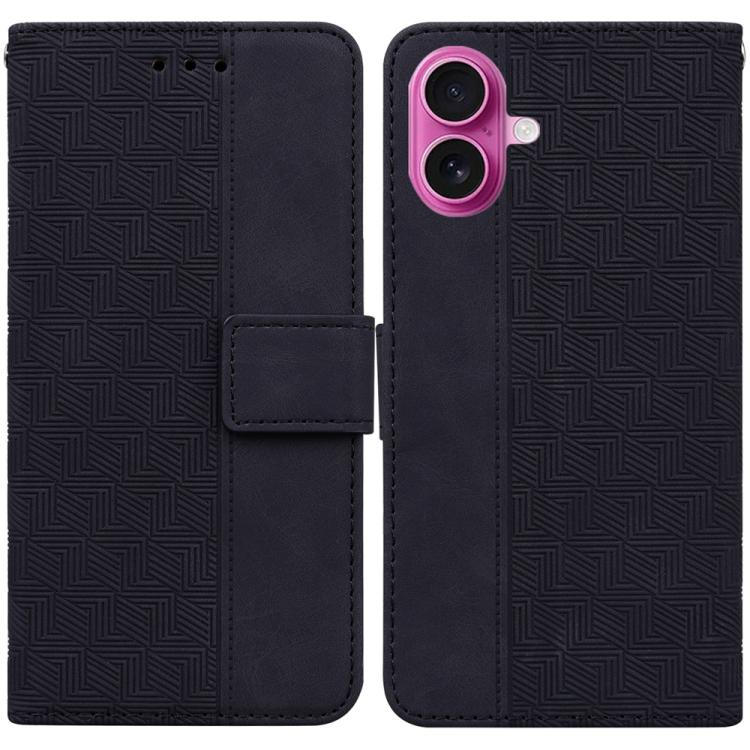 Geometric Embossed Leather Phone Case