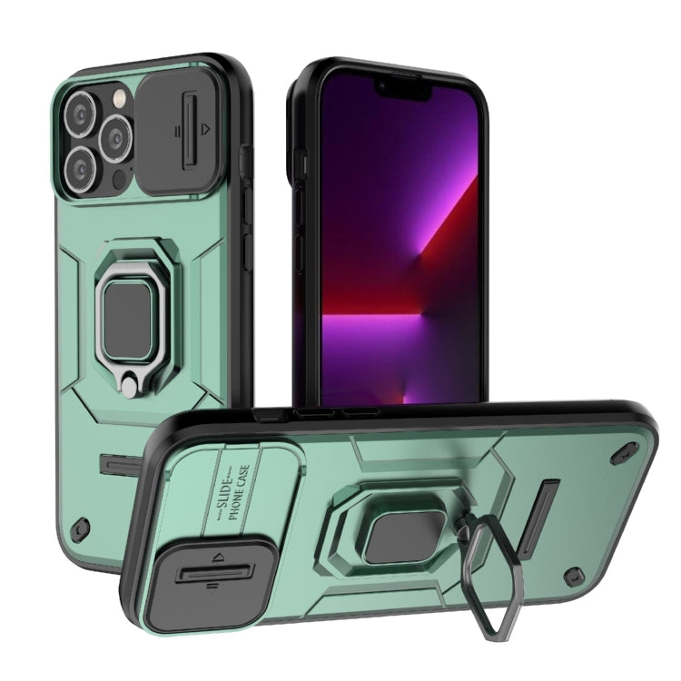 Sliding Camshield TPU + PC Shockproof Phone Case with Holder