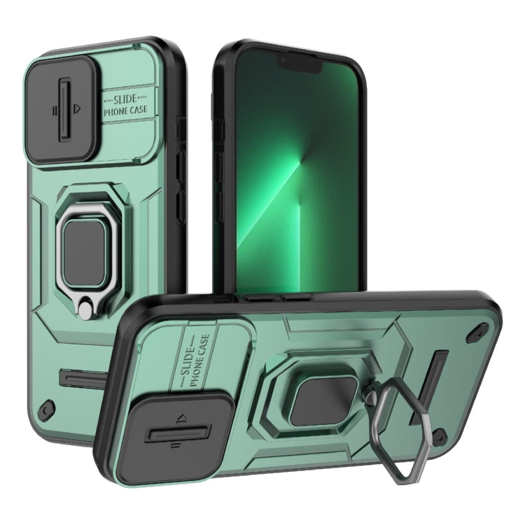 Sliding Camshield TPU + PC Shockproof Phone Case with Holder