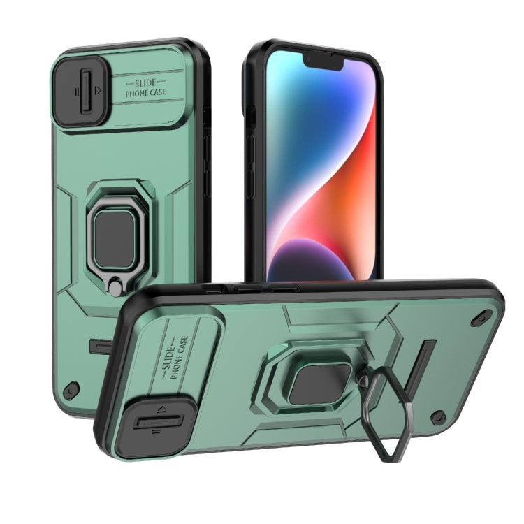 Sliding Camshield TPU + PC Shockproof Phone Case with Holder