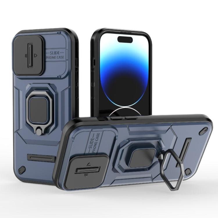 Sliding Camshield TPU + PC Shockproof Phone Case with Holder