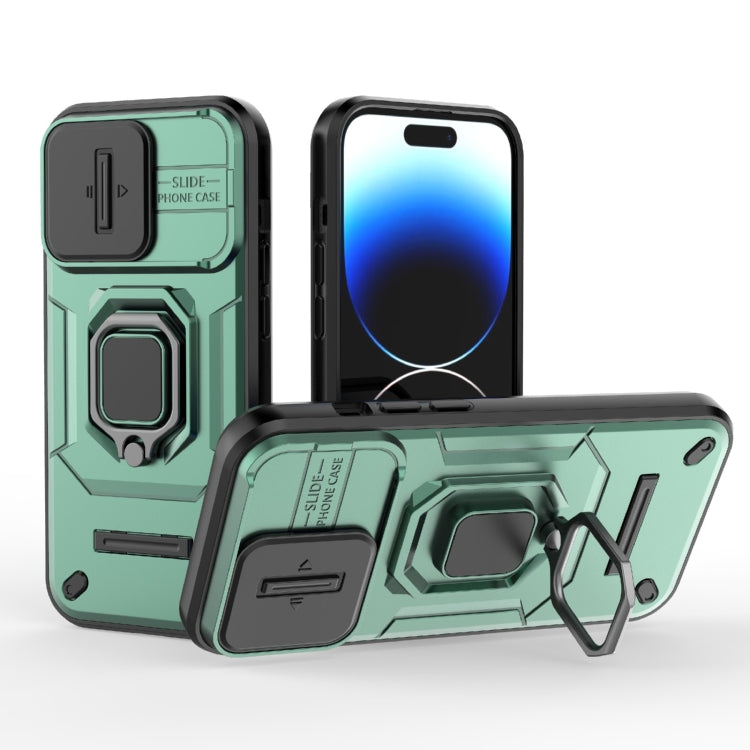 Sliding Camshield TPU + PC Shockproof Phone Case with Holder