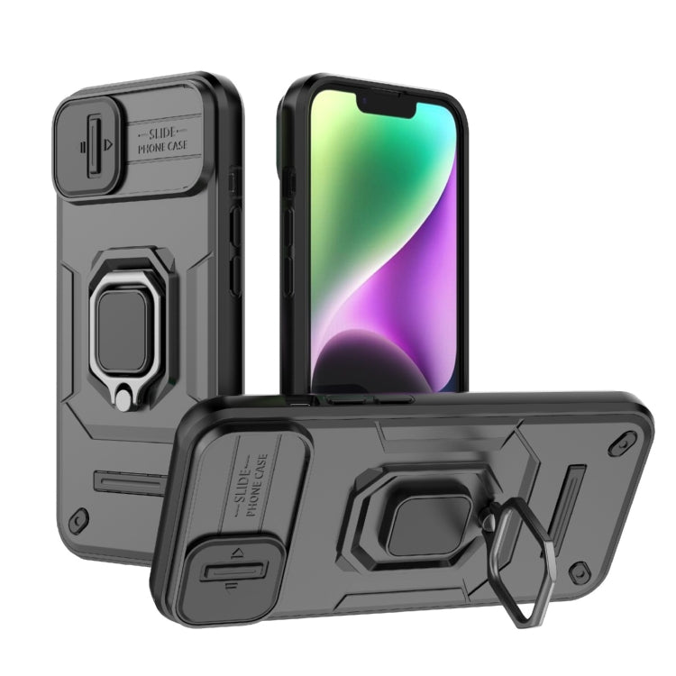 Sliding Camshield TPU + PC Shockproof Phone Case with Holder