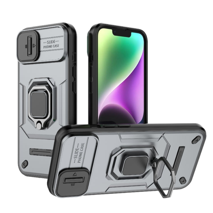 Sliding Camshield TPU + PC Shockproof Phone Case with Holder