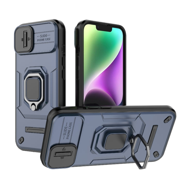 Sliding Camshield TPU + PC Shockproof Phone Case with Holder