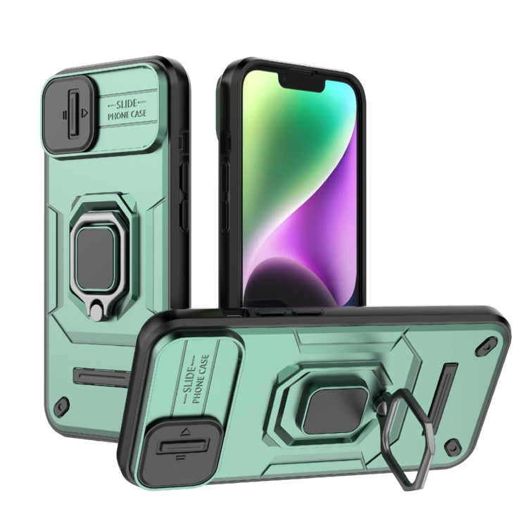 Sliding Camshield TPU + PC Shockproof Phone Case with Holder