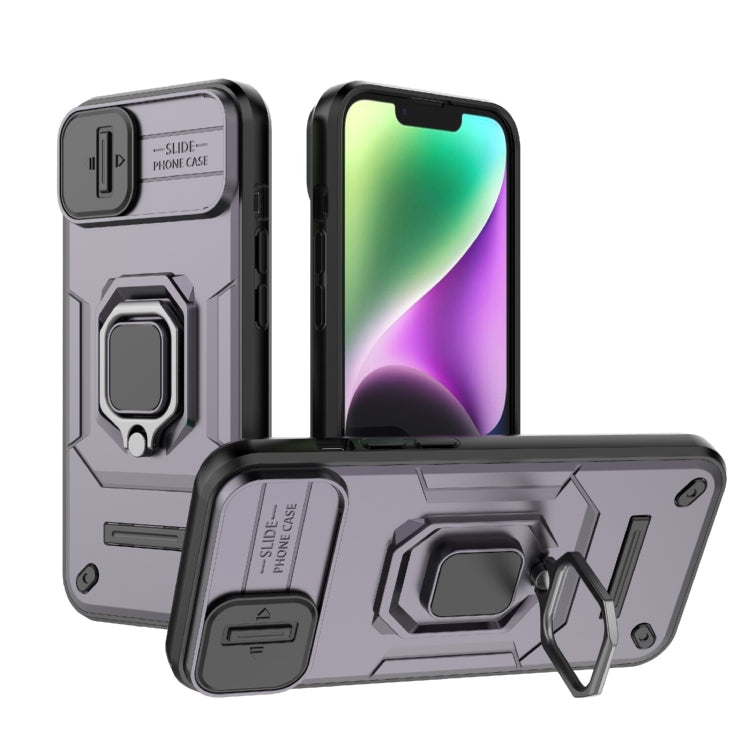 Sliding Camshield TPU + PC Shockproof Phone Case with Holder