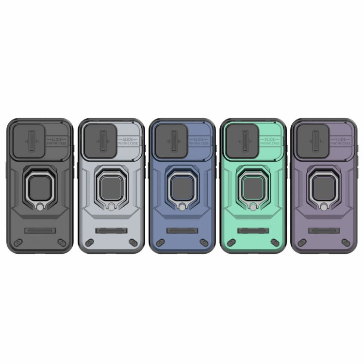 Sliding Camshield TPU + PC Shockproof Phone Case with Holder