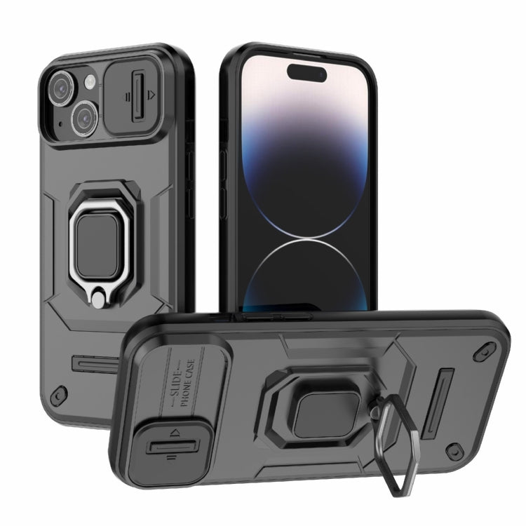 Sliding Camshield TPU + PC Shockproof Phone Case with Holder