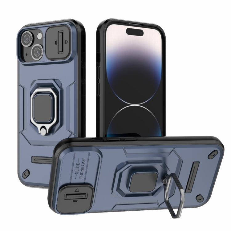 Sliding Camshield TPU + PC Shockproof Phone Case with Holder