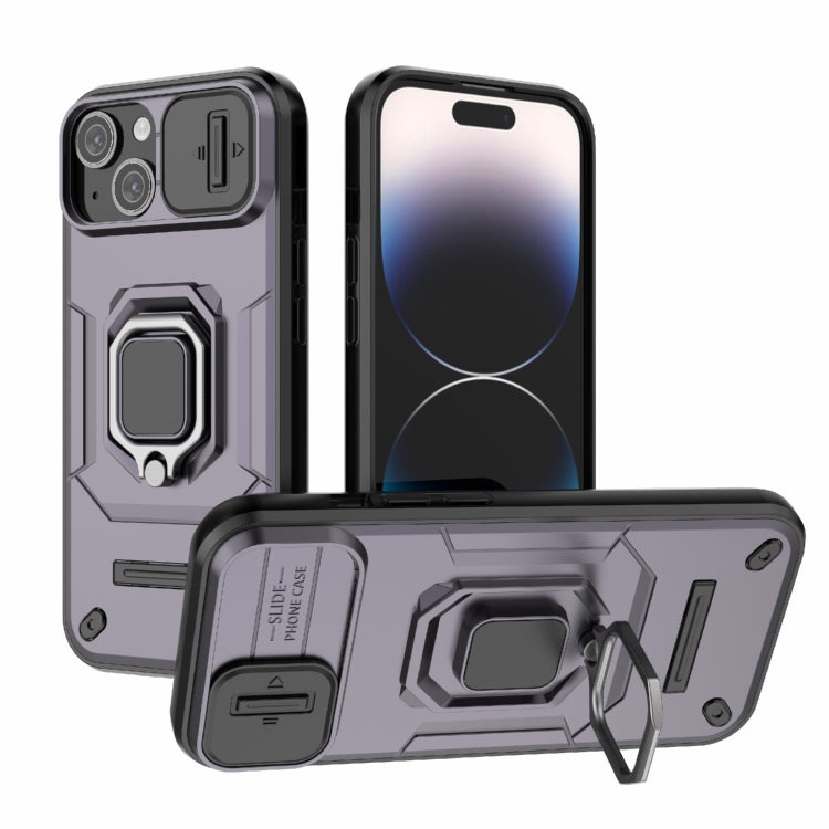 Sliding Camshield TPU + PC Shockproof Phone Case with Holder