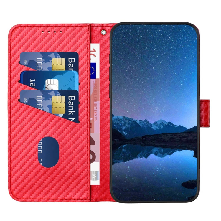 iPhone 12/13 Series Carbon Fiber Buckle Leather Phone Case