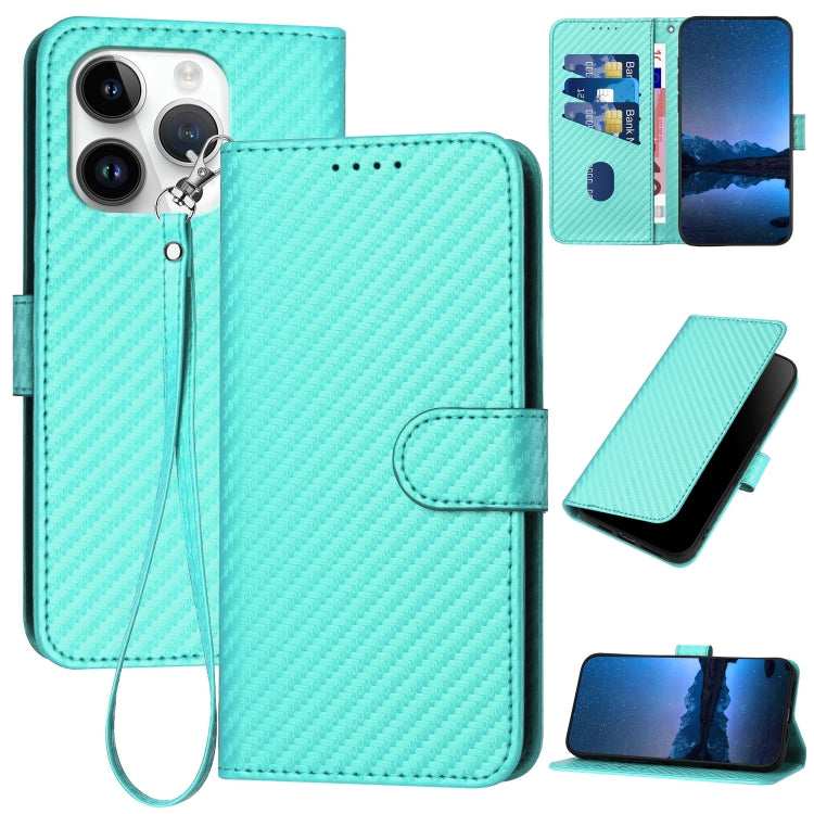 iPhone 12/13 Series Carbon Fiber Buckle Leather Phone Case